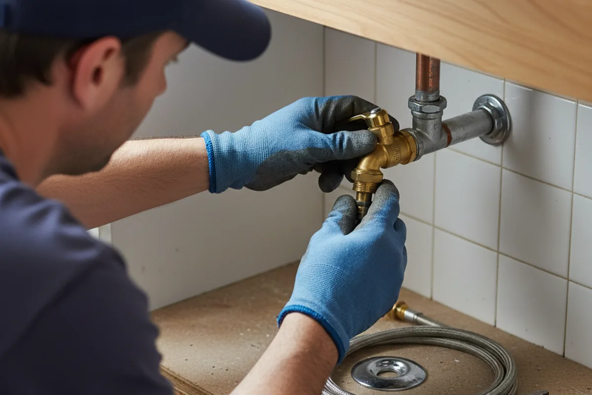 Shutoff valve and fitting work during Well Pump Repair in Maple Rapids